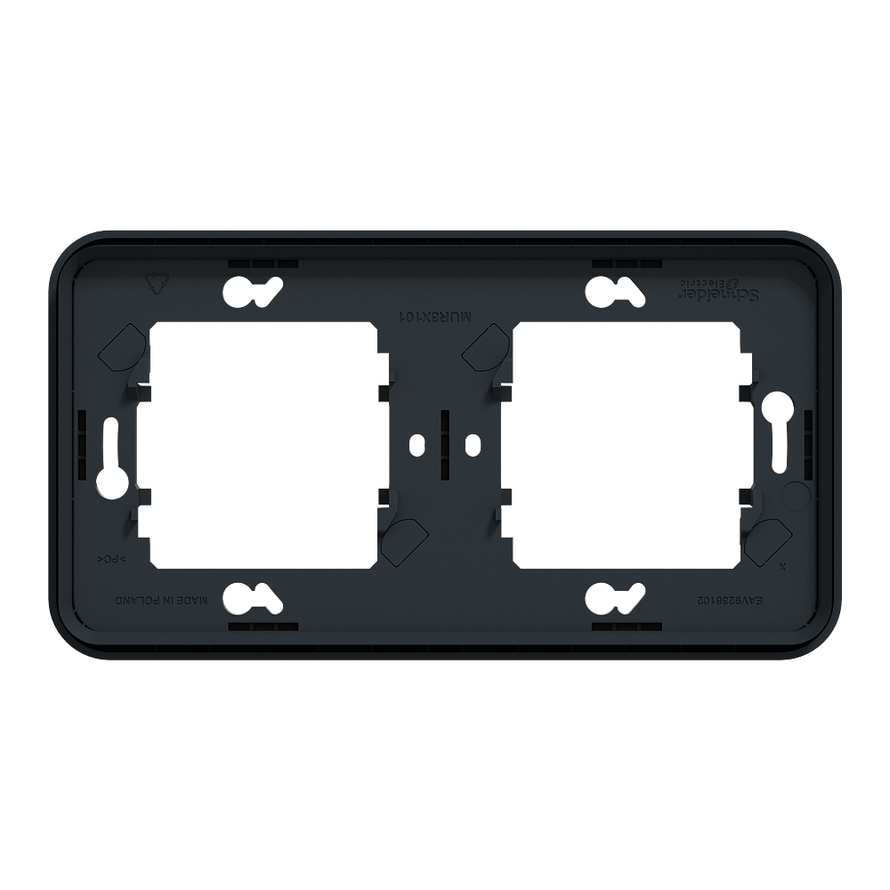 Cadre 2P gris horizon encastré